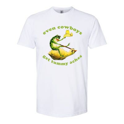 Even Cowboys Get Tummy Aches Frog Wearing Cowboy Hat Softstyle CVC T-Shirt