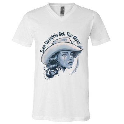 Even Cowgirls Get The Blues V-Neck T-Shirt