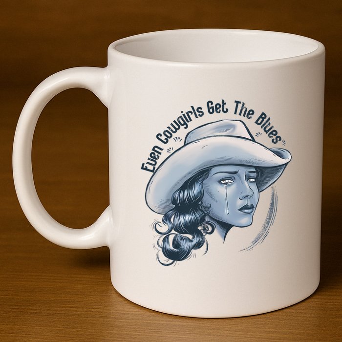 Even Cowgirls Get The Blues 11oz C Handle Ceramic Mug