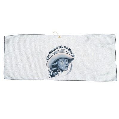 Even Cowgirls Get The Blues Large Microfiber Waffle Golf Towel
