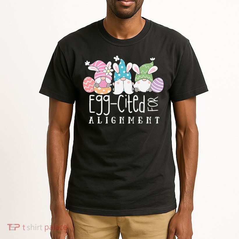 Easter Cute Gnomes Chiropractor Egg-cited For Alignment Tall T-Shirt
