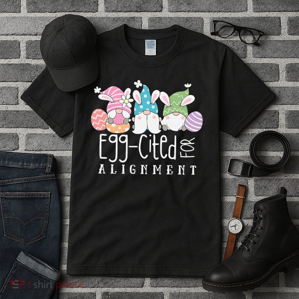 Easter Cute Gnomes Chiropractor Egg-cited For Alignment Tall T-Shirt