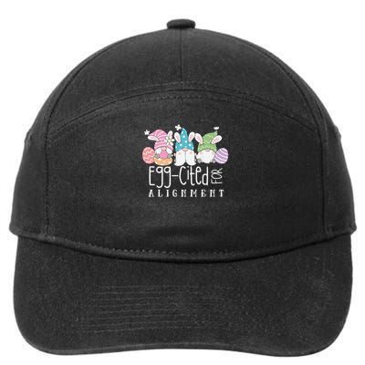 Easter Cute Gnomes Chiropractor Egg-cited For Alignment 7-Panel Snapback Hat