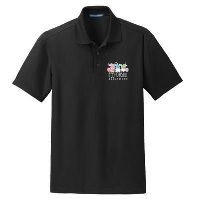 Easter Cute Gnomes Chiropractor Egg-cited For Alignment Dry Zone Grid Polo