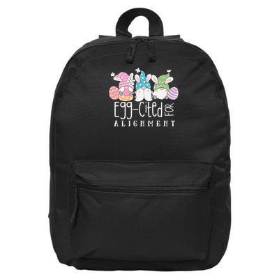 Easter Cute Gnomes Chiropractor Egg-cited For Alignment 16 in Basic Backpack