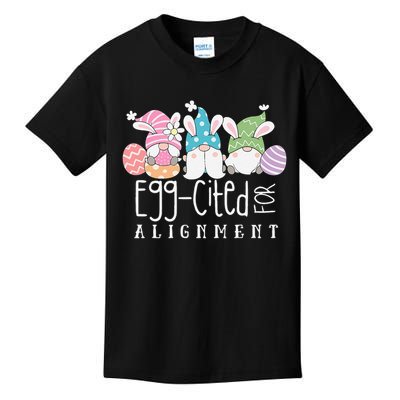 Easter Cute Gnomes Chiropractor Egg-cited For Alignment Kids T-Shirt