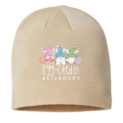 Easter Cute Gnomes Chiropractor Egg-cited For Alignment Sustainable Beanie