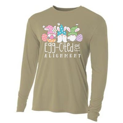 Easter Cute Gnomes Chiropractor Egg-cited For Alignment Cooling Performance Long Sleeve Crew