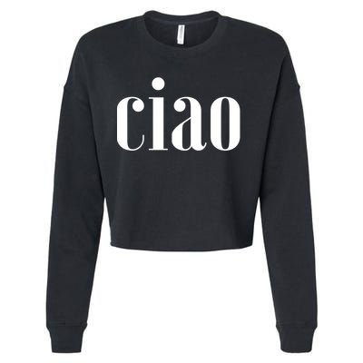 Elegant Ciao Gift Cropped Pullover Crew