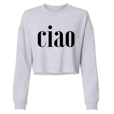 Elegant Ciao Gift Cropped Pullover Crew