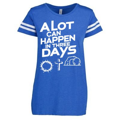 Easter Christian Gift A Lot Can Happen In 3 Days Enza Ladies Jersey Football T-Shirt