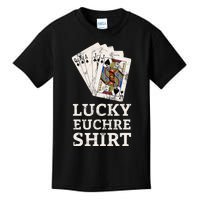 Euchre Card Game Player Lucky Euchre Tournament Vintage Kids T-Shirt