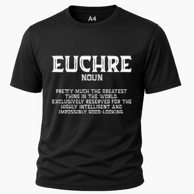 Euchre Card Game Player Euchre Gamers Funny Partner Cooling Performance Crew T-Shirt