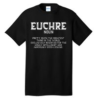 Euchre Card Game Player Euchre Gamers Funny Partner Tall T-Shirt