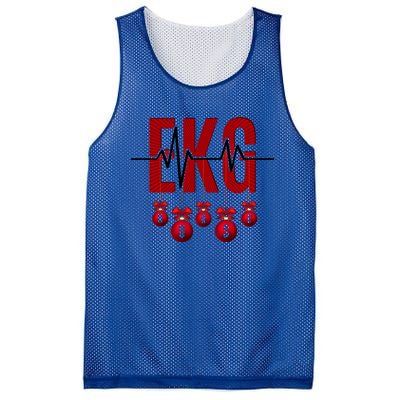 Ekg Christmas Heartbeat Nurse Heart Funny Cardiology Cute Gift Mesh Reversible Basketball Jersey Tank