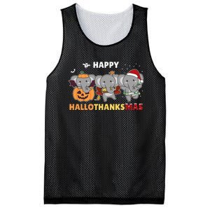 Elephant Christmas Halloween Costume Happy Hallothanksmas Mesh Reversible Basketball Jersey Tank