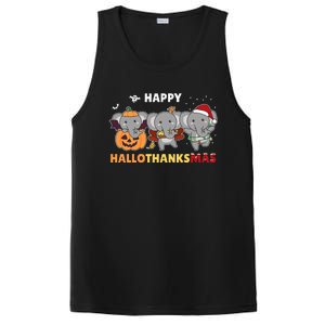 Elephant Christmas Halloween Costume Happy Hallothanksmas PosiCharge Competitor Tank