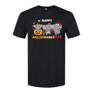 Elephant Christmas Halloween Costume Happy Hallothanksmas Softstyle CVC T-Shirt