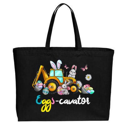 Eggs Cavator Happy Easter Funny Excavator Hunting Egg Great Gift Cotton Canvas Jumbo Tote