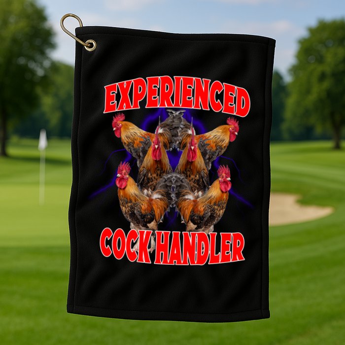Experienced Cock Handler Fighter Funny Golf Towel