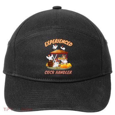 Experienced Cock Handler Funny Chicken 7-Panel Snapback Hat