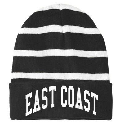 East Coast Hip Hop Rap Striped Beanie with Solid Band