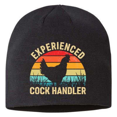 Experienced Cock Handler Funny Chicken Farmer Pun Sustainable Beanie