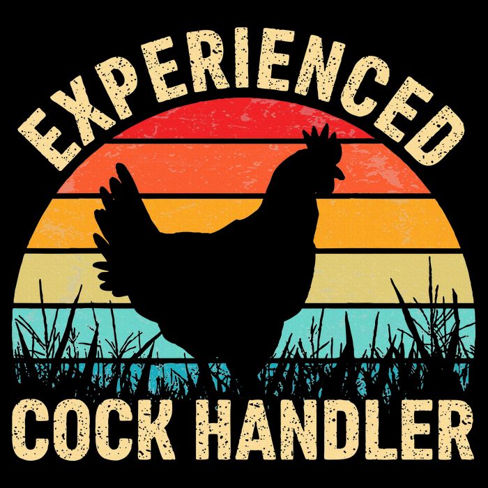 Experienced Cock Handler Funny Chicken Farmer Pun Cooling Performance Long Sleeve Crew
