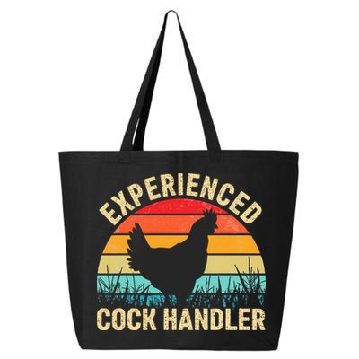 Experienced Cock Handler Funny Chicken Farmer Pun 25L Jumbo Tote