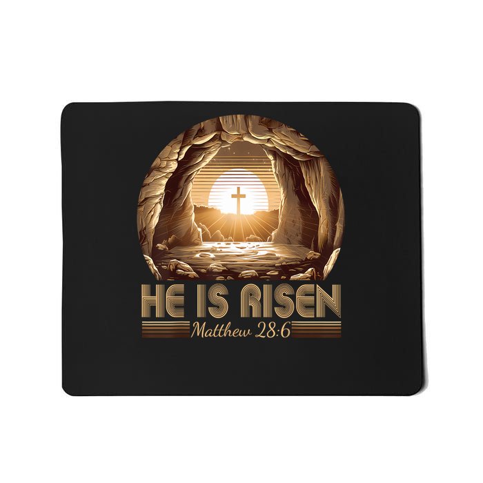 Easter Christian He Is Risen Jesus Empty Tomb  Mousepad
