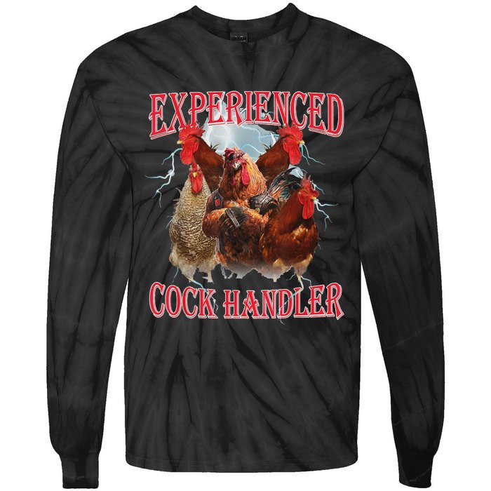 Experienced Cock Handler Funny Oddly Specific Dank Meme Tie-Dye Long Sleeve Shirt