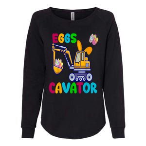 Eggs Cavator Happy Easter Funny Excavator Hunting Egg Womens California Wash Sweatshirt