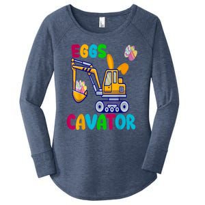 Eggs Cavator Happy Easter Funny Excavator Hunting Egg Women's Perfect Tri Tunic Long Sleeve Shirt