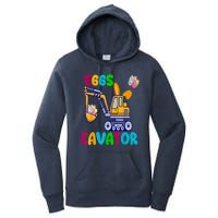 Eggs Cavator Happy Easter Funny Excavator Hunting Egg Women's Pullover Hoodie