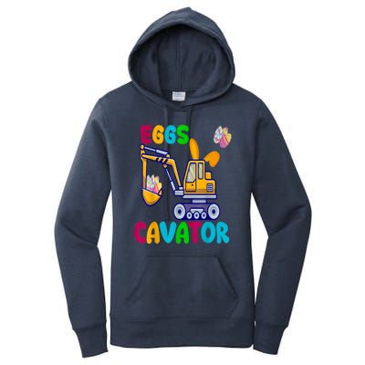 Eggs Cavator Happy Easter Funny Excavator Hunting Egg Women's Pullover Hoodie