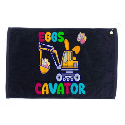 Eggs Cavator Happy Easter Funny Excavator Hunting Egg Grommeted Golf Towel