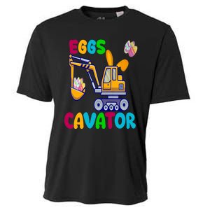 Eggs Cavator Happy Easter Funny Excavator Hunting Egg Cooling Performance Crew T-Shirt