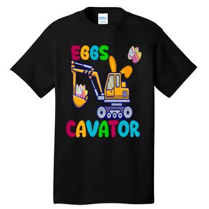 Eggs Cavator Happy Easter Funny Excavator Hunting Egg Tall T-Shirt