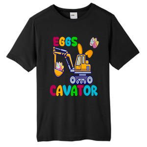 Eggs Cavator Happy Easter Funny Excavator Hunting Egg Tall Fusion ChromaSoft Performance T-Shirt