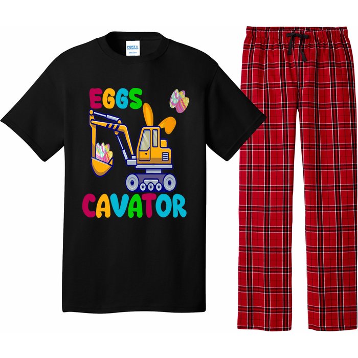 Eggs Cavator Happy Easter Funny Excavator Hunting Egg Pajama Set