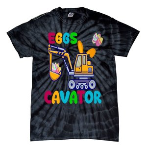 Eggs Cavator Happy Easter Funny Excavator Hunting Egg Tie-Dye T-Shirt