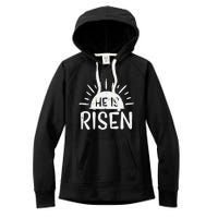 Easter Christian He Is Risen Sun Resurrection Women's Fleece Hoodie