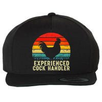 Experienced Cock Handler Funny Inappropriate Vintage Retro Wool Snapback Cap