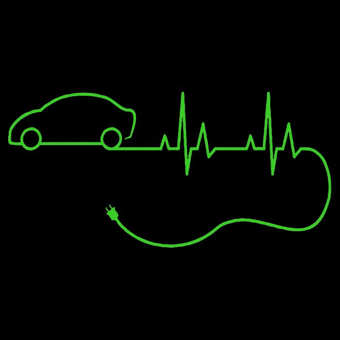 Electric Car Heartbeat Electric Vehicle Ev Impact Tech Backpack