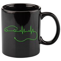 Electric Car Heartbeat Electric Vehicle Ev 11oz C Handle Ceramic Mug