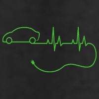 Electric Car Heartbeat Electric Vehicle Ev 11oz C Handle Ceramic Mug