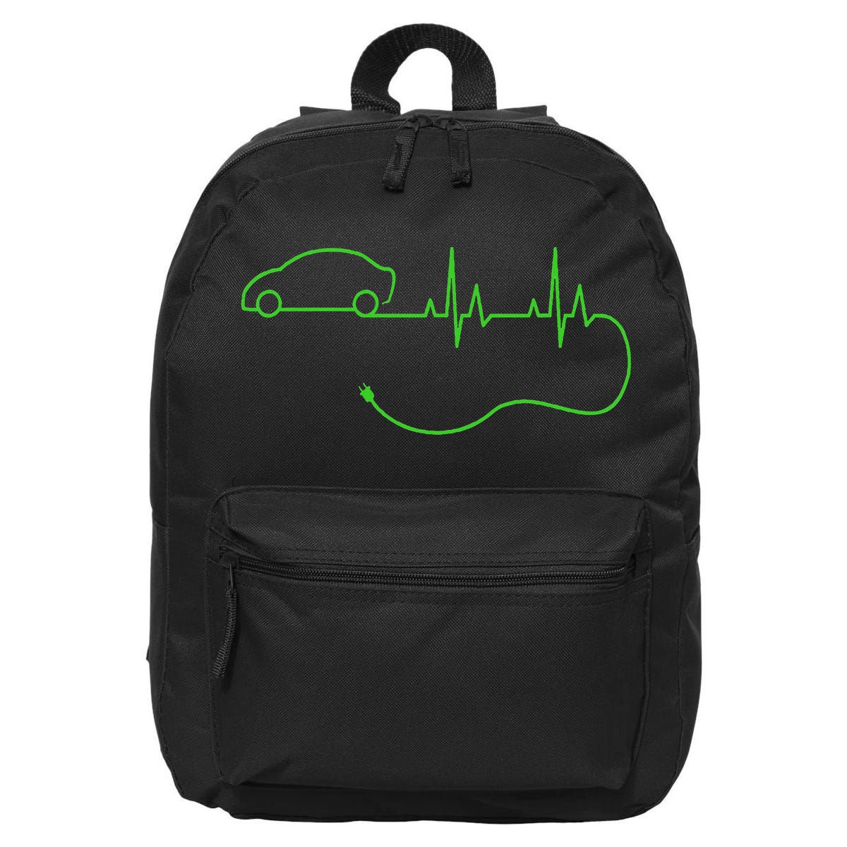 Electric Car Heartbeat Electric Vehicle Ev 16 in Basic Backpack