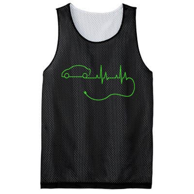 Electric Car Heartbeat Electric Vehicle Ev Mesh Reversible Basketball Jersey Tank