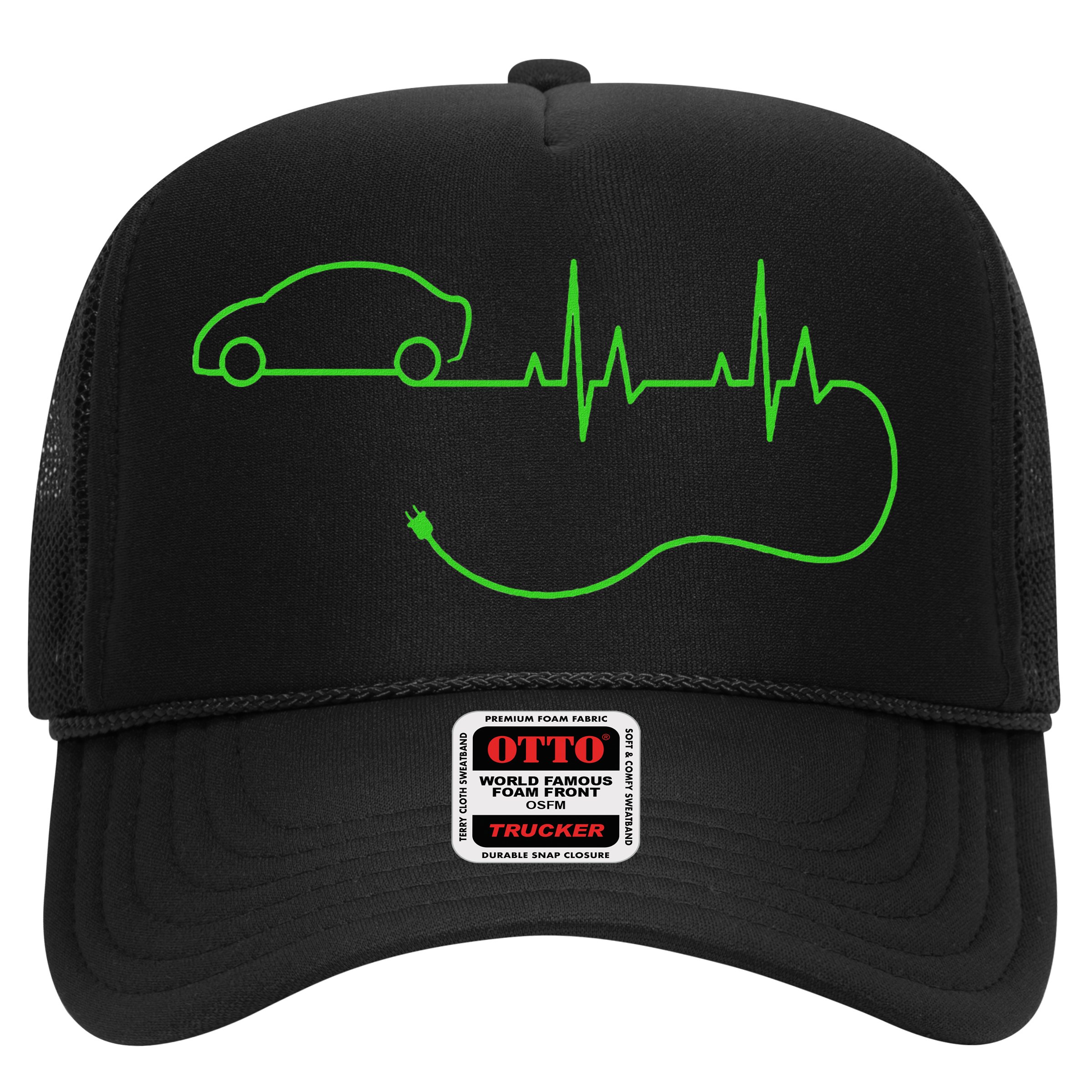 Electric Car Heartbeat Electric Vehicle Ev Hat