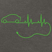 Electric Car Heartbeat Electric Vehicle Ev Cotton Canvas Backpack